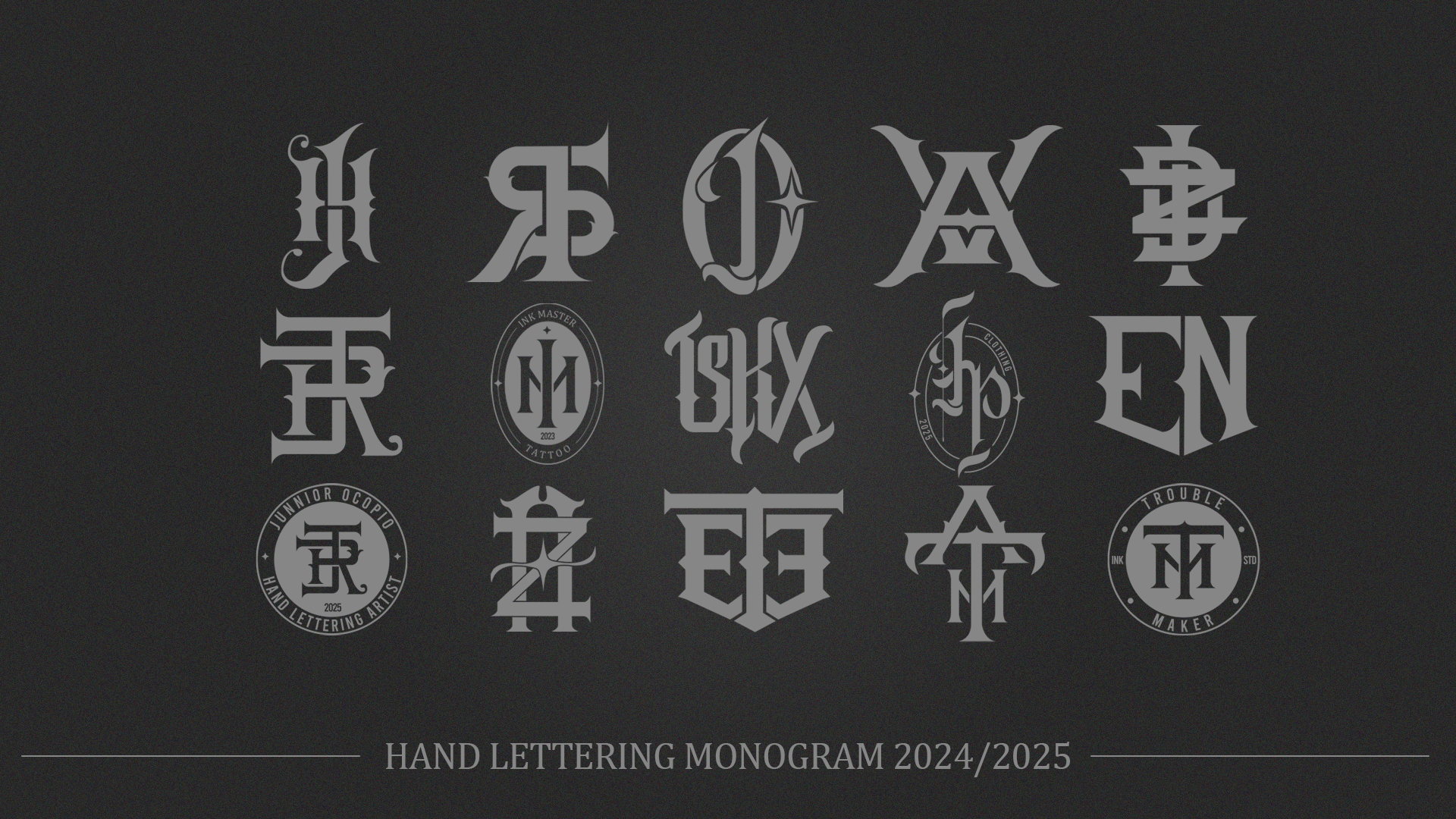 Monograms Logos clothing design graphic design hand lettering lettering logo monograms vector