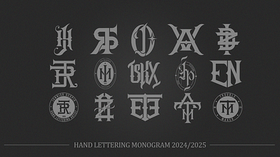 Monograms Logos clothing design graphic design hand lettering lettering logo monograms vector