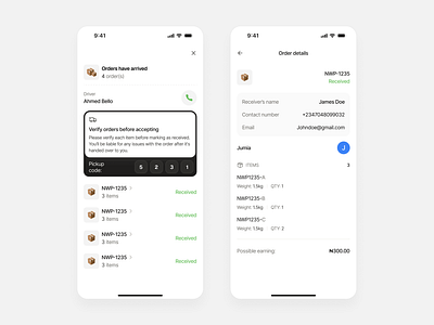 Order details app dashboard design order ui uiux