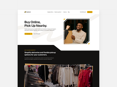 Home page app design order ui uiux website