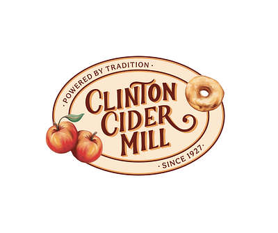 Clinton Cider Mill 2025 Merchandise Designs cider mill hand lettering tshirt design typography upstate new york