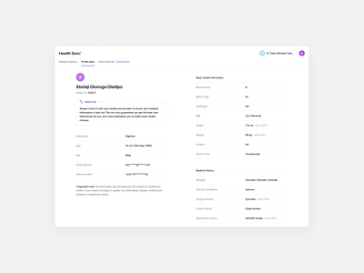 Medical data app dashboard design order ui uiux