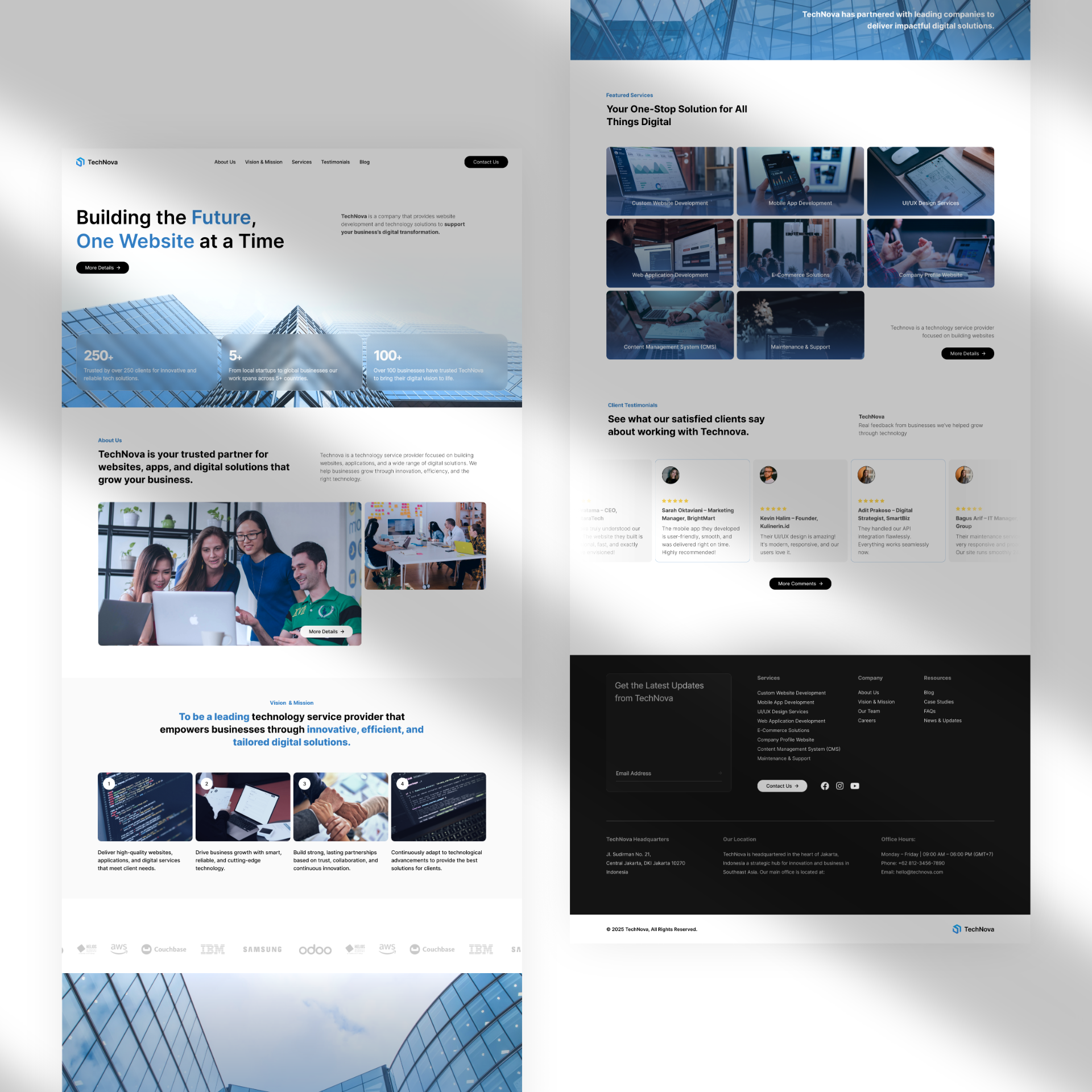 TechNova - UI/UX Design (Web) branding clean company profile homepage ui ui design uiux design ux web web design