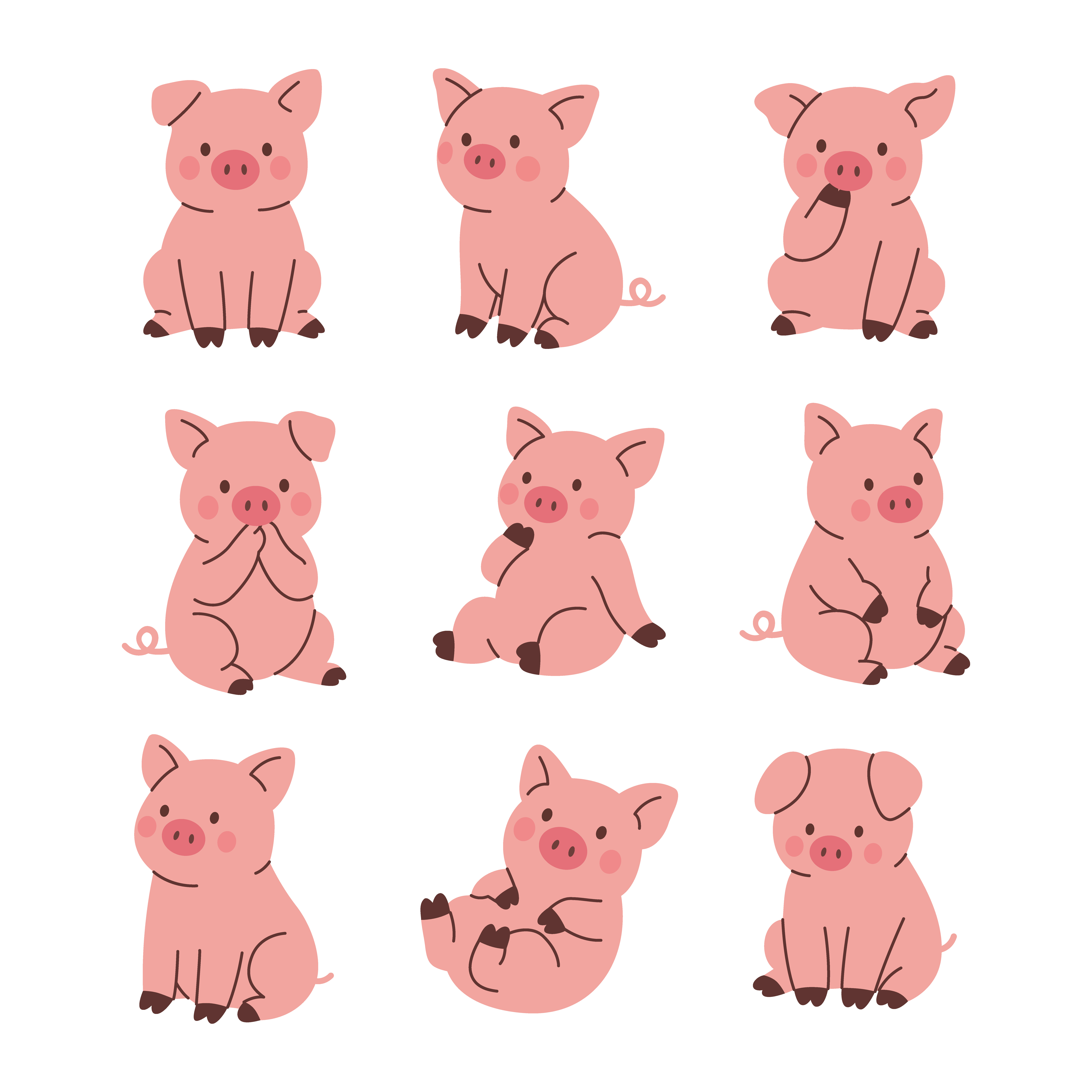 Pig 3d background branding business design illustration logo page pig typography ui