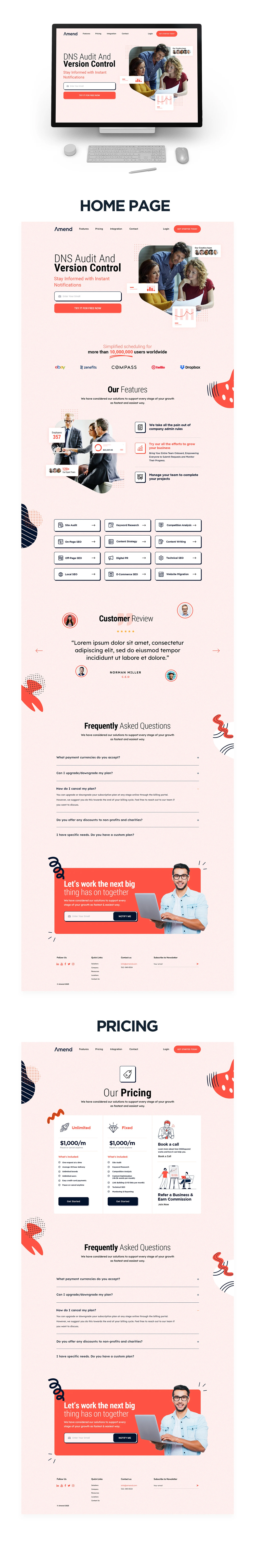 Amend branding graphic design typography ui ux website design