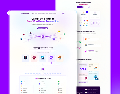 Bit Integrations Web Page Design landing page design ui ux design website design