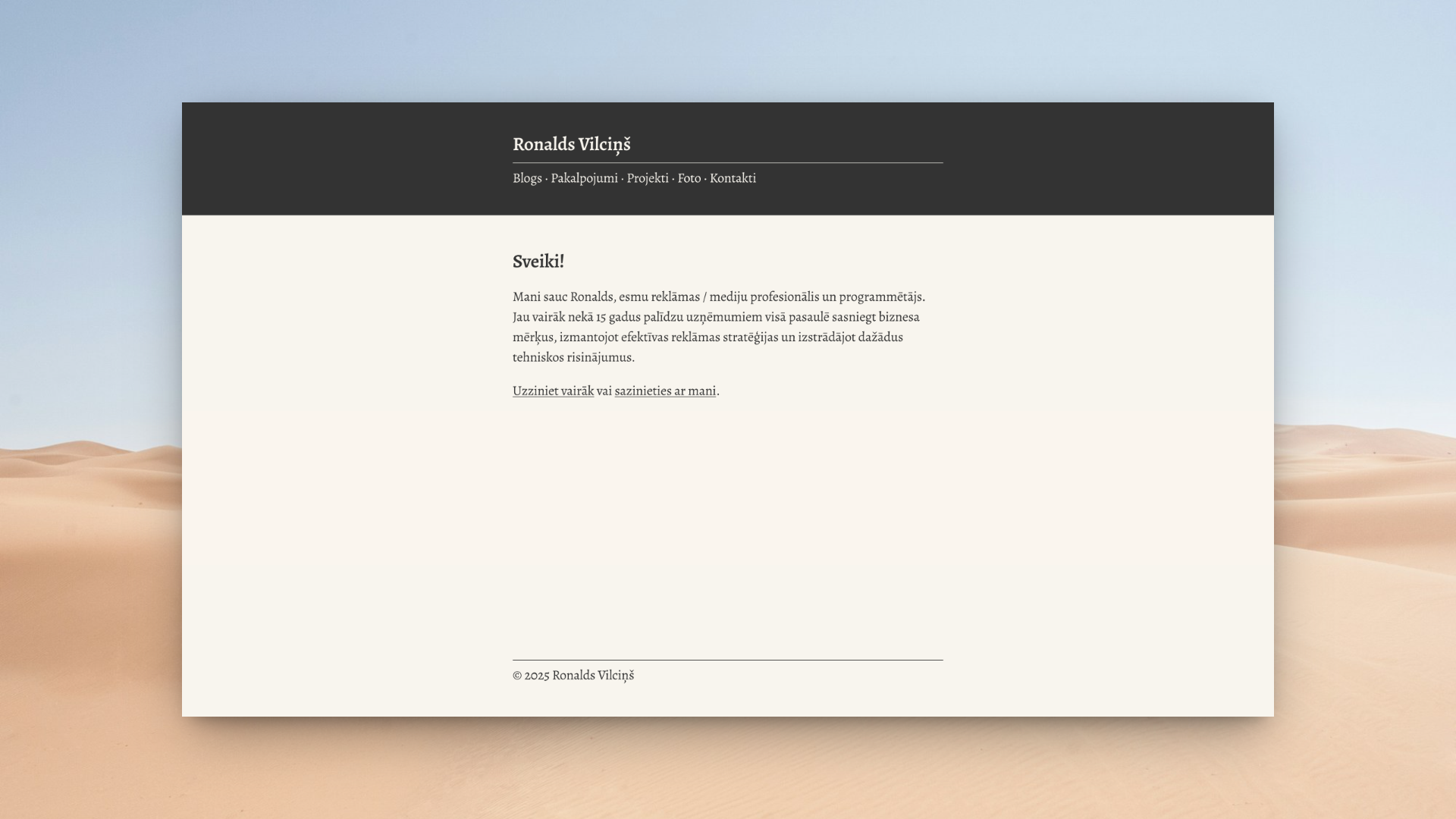 Personal website redesign front end personal redesign