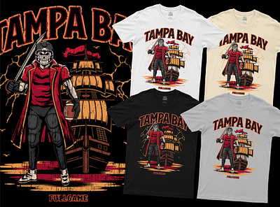 Tampa Bay American Football Merch Illustration american football buccaneers football football apparel football illustration football merchandise nfl pirate rugby sports apparel sports illustration sports merchandise tampa bay