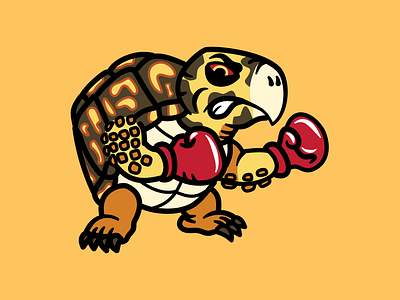 Eastern Boxing Turtle boxer boxing boxing gloves branding design eastern box turtle graphic design illustration logo mascot milb minor league baseball tortuga turtle vector