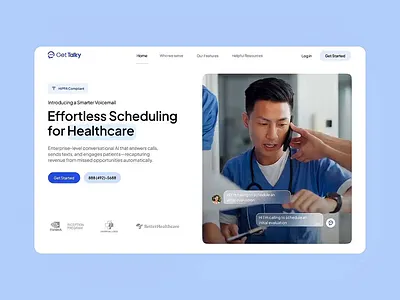 Get Talky – AI Virtual Front Desk for Healthcare ai agent ai assistant ai healthcare ai startup ai technology ai virtual front desk ai website ai website design artificial intelligence clinic website corporate website digital health healthcare website design healthtech hospital website med tech medical startup saas sales automation wellness website