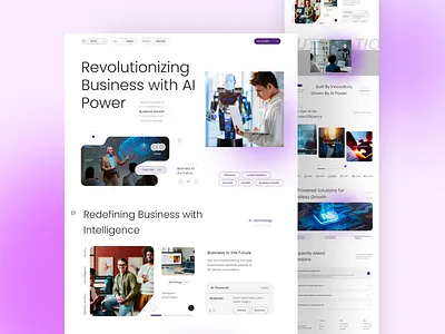 IntelliAssist – AI Business Landing Page ai ai website artificial intelligence branding design figma figma design graphic design landing page landing page design ui ui design uiux user experience user interface ux ux design web design website website design