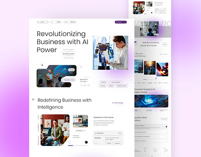 IntelliAssist – AI Business Landing Page ai ai website artificial intelligence branding design figma figma design graphic design landing page landing page design ui ui design uiux user experience user interface ux ux design web design website website design