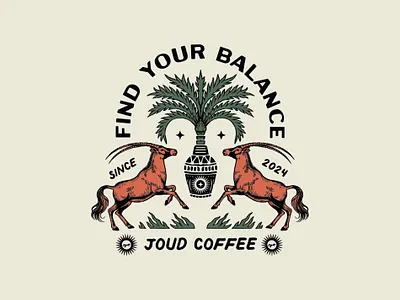 Joud Coffee Illustration branding copper truck illustration graphic design illustration logo vintage