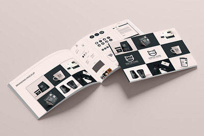 Rabbit Coffee Shop Logo | Brand Kit Design barnd kit design brand book brand book design brand idenity design brand identity design brand kit brand stylie guidelines branding coffee shop design gradeint iconic identity illustration logo logo design modern ui