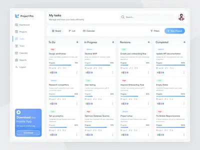 Tasks Management Dashboard Design dashboard design design figma design landing page new saas saas dashboard saas design task dashboard task management task ui ui ux