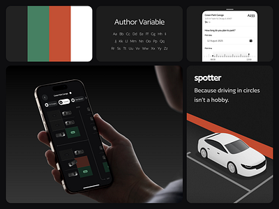 Spotter ai predictions ar convenience dark theme design mobile mobile app navigation parking real time reservation spotter ui ui design