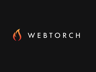 Webtorch Logo branding fire flame graphic design illustration logo vector