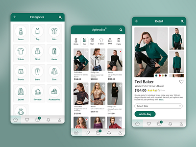 Aphrodite App - 2021 adobe xd app photoshop ui ux