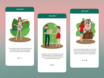 Aphrodite App's Illustration - 2021 adobe xd graphic design illustration illustrator ui ux