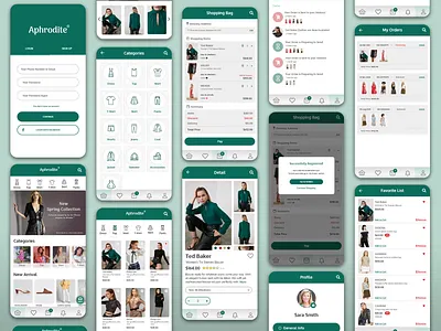Aphrodite App - 2021 adobe xd app photoshop ui ux