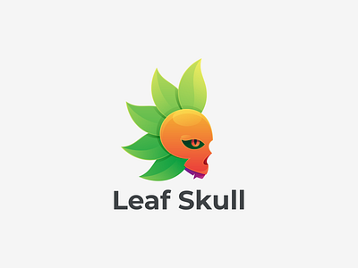 Leaf Skull app branding design graphic design icon illustration leaf skull logo ui ux vector