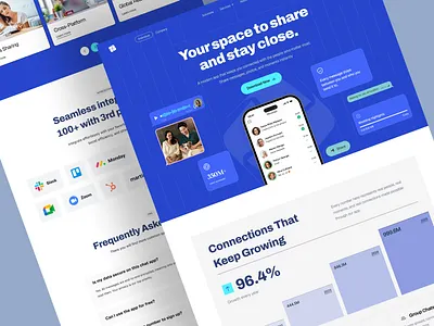 Mobile App Landing Page Design app landing page app website business software ui chat app website chat landing page clean interface group chat website landing page mobile app landing page mobile app website mobile first landing page saas for communication saas landing saas website saas website design social app landin page social app website tech startup landing page video call website website