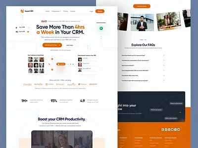 Automation App Landing Page app automation automation website b2b crm website b2b website business software ui business tool chrome extension clean saas homepage crm landing page crm onboarding landing page modern saas design saas landing page saas landing page design saas website sales automation tool task reduction crm web app web app landing page