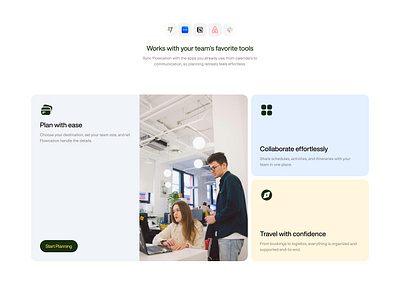 Flowcation - Complete Landing page airbnb design early startup figma homepage inspiration landing page minimal product design startups ui uiux ux web web design web designer website
