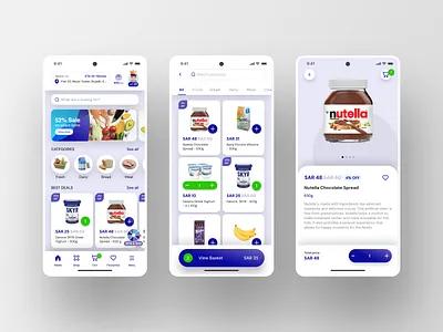 Grocery Shopping App delivery app grocery app mobile app mobile design ui ui design