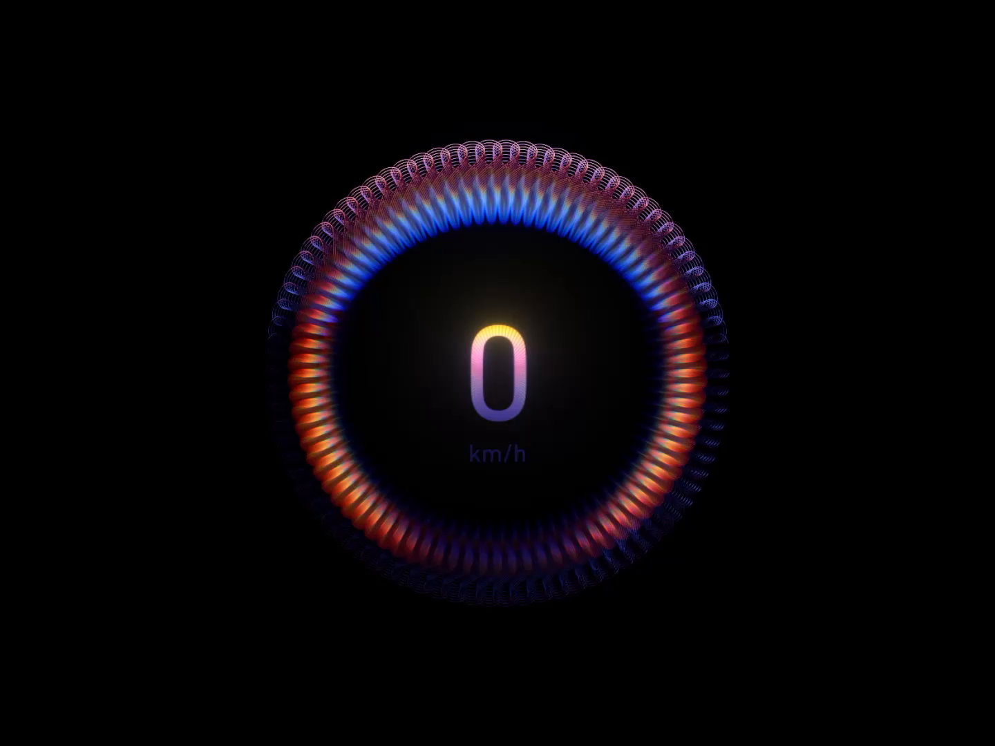 Example of Cluster Speed indication HMI Design by Milkinside