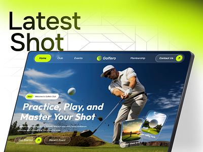 Golfero – Modern Golf Club Web UI Design ⛳ clean ui cleanui country club creativeagency figma golf club golf course golf design golf landing page golf ui golf web design golf website green theme modern design modern ui responsive web sports club sports website uiux web ui design