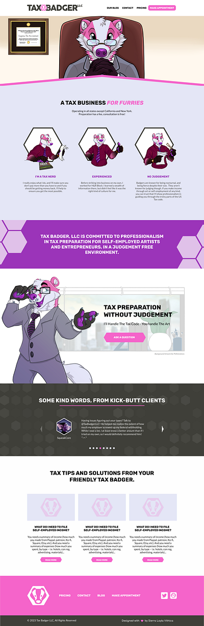 Tax Badger - Website graphic design web design web development website wordpress
