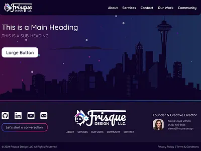 Frisque Design LLC - Header / Footer development graphic design ui web development website website development