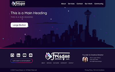 Frisque Design LLC - Header / Footer development graphic design ui web development website website development