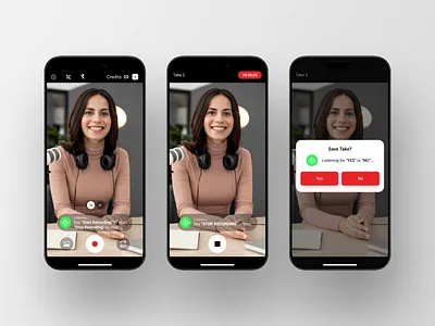Shootsolo: Voice-controlled Video Camera & AI Filming Assistant ai app camera app conversational ui mobile app mobile app design ui ui design ux design video camera voice control voice ui