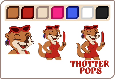 Thotter Pops - Simple Illustration Work + Color Styles brand brand guideline brand sheet figma illustration styleguide