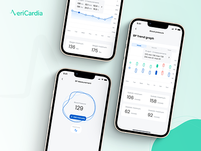 Vericardia - Medical App androiddesign app design appdesign health iosdesign medicalapp mobile app mobileappdesign mobileui mobileux ui userinterface