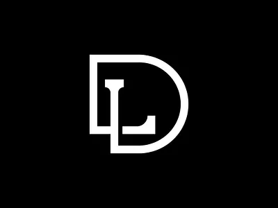 Minimal Dl Or Ld Logo alphabet black and white brand and identity d dl flat initial l ld letter logo logodesigner mark minimal minimilist monogram premade logos stylish typography vector