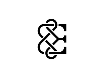 Modern Knot E Logo alphabet ancient celtic decoration decorative e hotel initial knot letter logo loop luxury mark monogram ornament premade logos tattoo tech viking