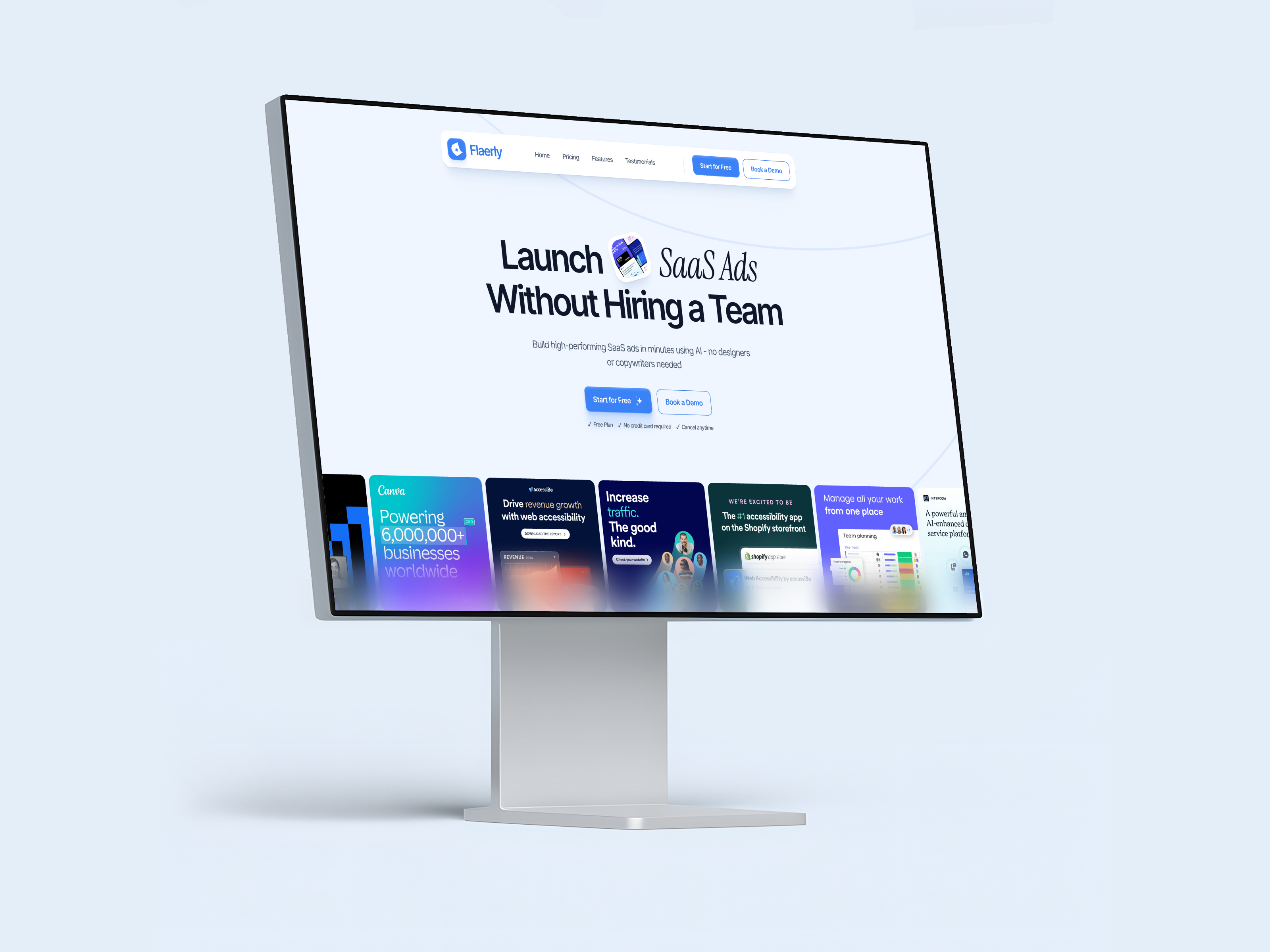✦ Flaerly — Landing page ai ai design ai saas ai saas design clean design landing page marketing marketing design marketing landing page minimal mockup modern premium saas saas saas design ui ui design uiux ux design