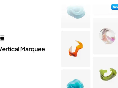 New Vertical Marquee 3d ai animation branding carousel element framer icons marquee motion graphics new pixfort scroll sketch slider ui vertical marquee web design website wordpress