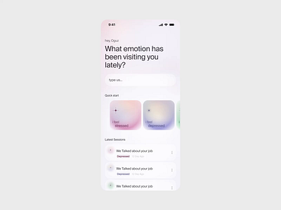 Mental Health App app ui gradient health app mental app mental health mental health app minimal