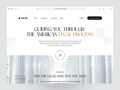 Legal Services Landing Page - USLAW clean landing landing page landing ui law law website lawyer legal legal service legal website modern service ui web web design website