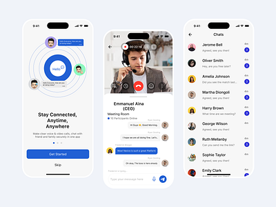 Video Call & Chat App animation graphic design motion graphics ui