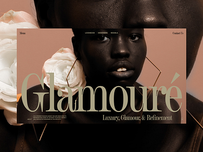 Glamoure Agency Portfolio agency animation concept design elegant fashion figma landing page minimal minimalist portfolio product design ui ux web website website design