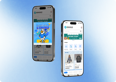 SEMAKMUR • E-commerce Mobile Design animation branding graphic design ui