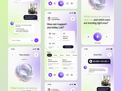 Orion - Mobile AI Chatbot ai ai app ai chatbot app app app design app ui artificial inteligent app artificial intelligence chat chat app chatbot chatgpt app clean design ui uiux ux virtual assistant