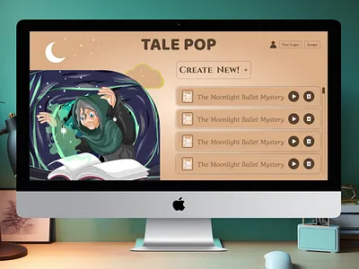 Kids Story App branding graphic design home page motion graphics story kids app template design ui ui design uiux design web design