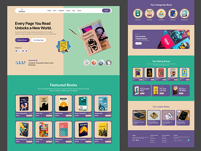 Book Landing Page Design bookdesignconcept booklandingpage bookloversdesign bookshopdesign bookstoreui bookstorewebsite bookuiux cleanuidesign creativelandingpage design dribbblebooks dribbleshot ebooklandingpage landingpagedesign modernwebdesign populardesign readingcommunity uiuxdesign webdesign websitedesign