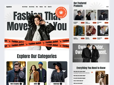 Fashion E-Commerce Dashboard branding clothing design discount e commerce fashion landing page products sale shop shopping ui ui kit ux